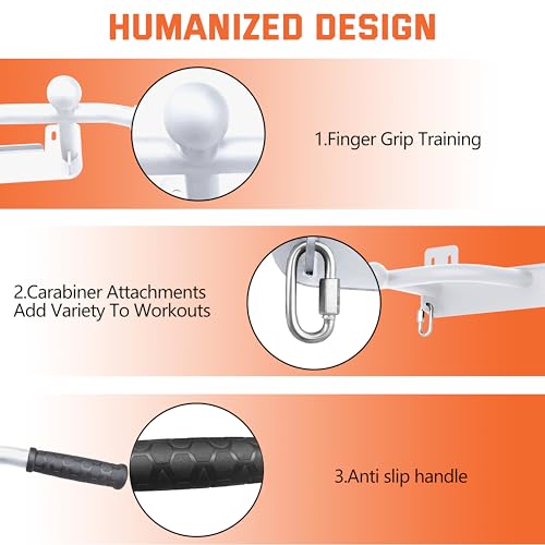 Wall Mounted Pull Up Bar - Heavy Duty Chin Up Bar, Pull-Up Bar for Garage, Joist, Wall Mount - Multifunctional Fitness Bar, Supports up to 600 Lbs - color: White