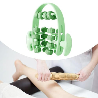Leg Roller for and Recovery Tool for Indoor Fitness, Green - color: Green
