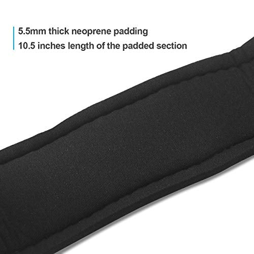 Ankle Straps Neoprene Padded Fitness Wrist Cuffs with D Ring High Strength Exercises Gym Pulley Strap for Cable Machines (Black 2 Pack)