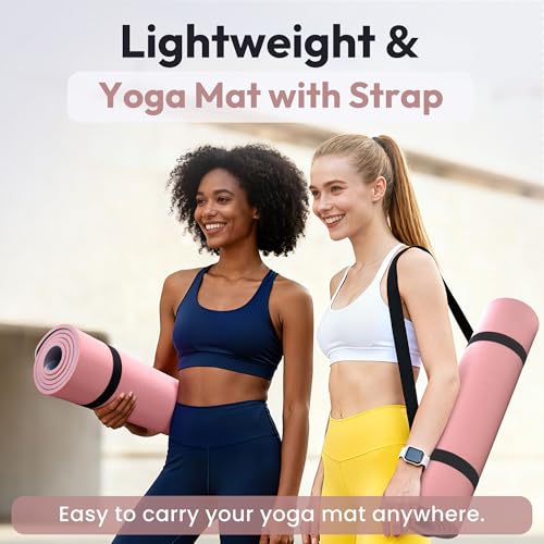 UMINEUX Extra Thick Yoga Mat, 6MM &10MM Yoga Mat Non Slip, POE Yoga Mats for Women Men, 72"x24", Great for Workout, Yoga, Pilates, Fitness & Floor Exercises