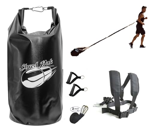 Resistance Training Sled - Weight Sled Harness & Handles - Extreme Workout for Athletes - Burn 3X The Calories - 4-Piece Kit for Gym, Home and, Outdoor - style: Whole kit