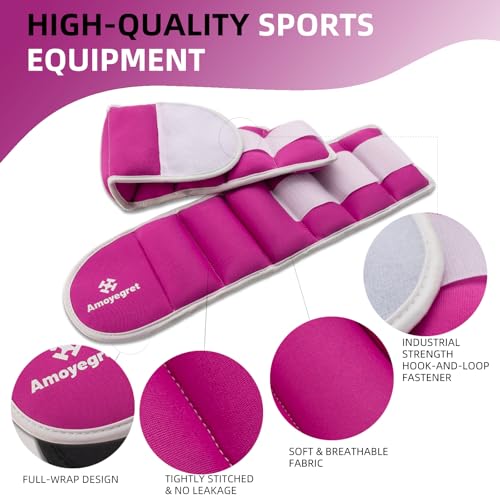 Ankle Weights, Wrist & Leg Weights for Women Men – Weighted Wristbands & Foot Weight | Comfortable Fixed Weight Set (2/3/4/6/10 lbs Pair), Soft Breathable Fabric, Ideal for Walking, Workout