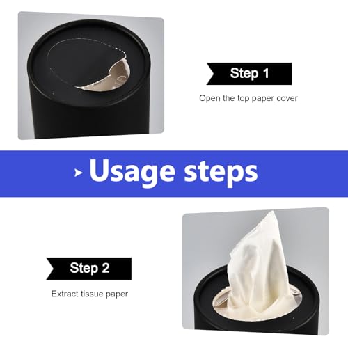 4 PCS Car Tissue Holder, Car Cup Holder Cylindrical Box, Convenient Refillable Automotive Travel Tissue Tube with 120 Sheets Facial Tissues, Universal for Most Cars (White) - color: White
