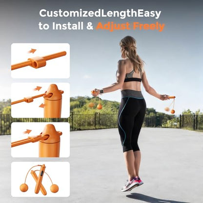 Smart Jump Rope, Wireless Jumping Rope, Supports Game App Interaction, Suitable for Home and Gym exercise, Fitness Skipping Rope, Suitable for Women, Men, Adults and Children