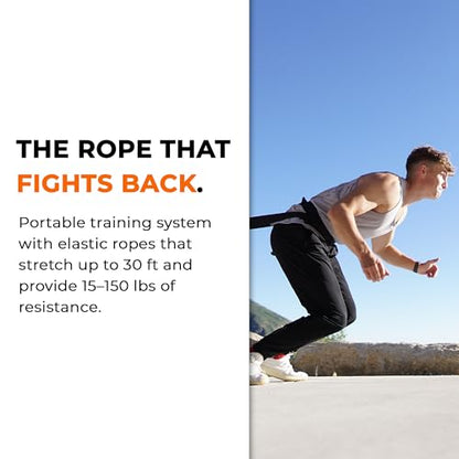 Son of The Beast Elastic Battle Ropes | Dual Safety Sleeved Resistance Bands Rope for Strength Training, Agility Work, and Full Body Workout