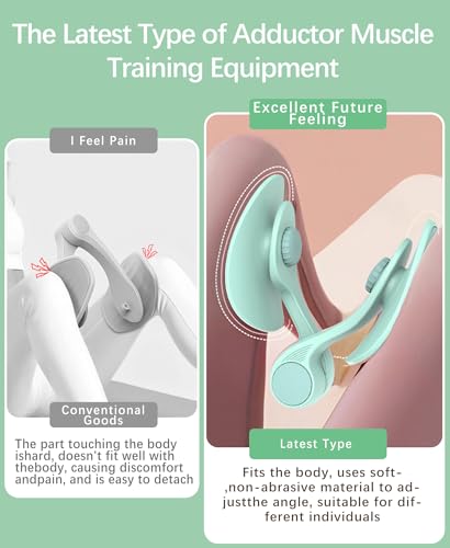 Pelvic Floor Exercise Device Available in 35 lb and 49 lb Resistance, Kegel and Inner Thigh Muscle Trainer, Home Workout Equipment for Postpartum Recovery, Women and Men, with Band - color: Light Green