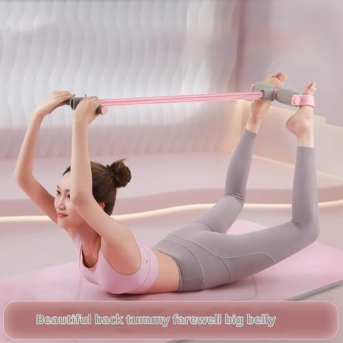 21 Fitness Resistance Bands-4 Tube Pedal Ankle Puller - color: K