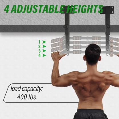 ptlsy Wall Mounted Pull Up Bar Multifunctional with Multi-grip Chin Up Bar Heavy Duty Dip Station for Home Gym Indoor Workout, Fitness Equipment, Dip Stand Supports to 440 Lbs - style: Joist Mounted Style