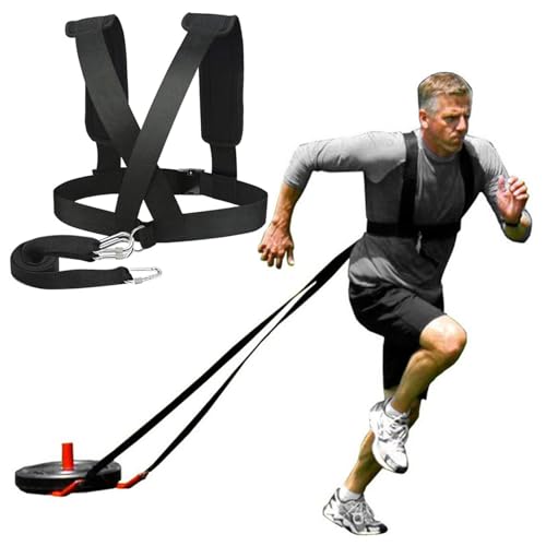 Weight Sled, Nylon Sled Harness Tire Pulling Harness Speed Training Equipment Pull Strap for Sprint Running and Football, Basketball, Soccer Workout Equipment