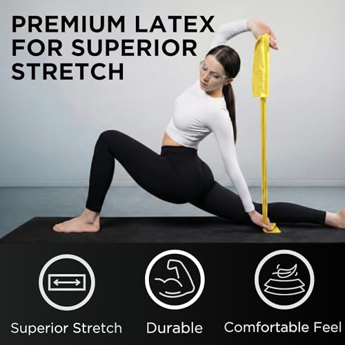 THERABAND Resistance Bands Set, Elastic Bands for Exercise & Physical Therapy, Strength Training for Upper & Lower Body Fitness - size: Beginner Set, style: Latex