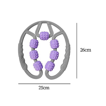 7 Wheel Massage Roller for Leg Recovery and Care, Gray Violet