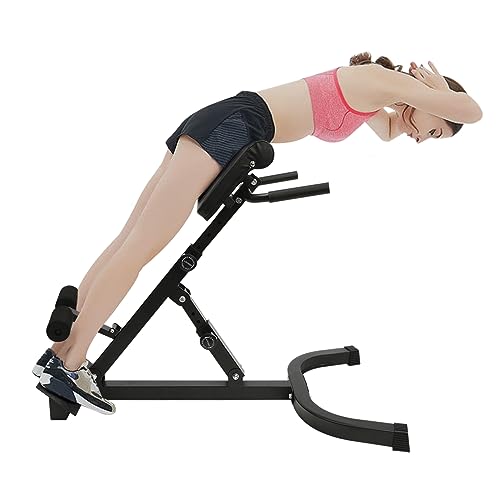 Compact Adjustable Weight Bench for Full Body Strength Training, Ab/Back Hyper Roman Chair, Adjustable Ab Sit up Bench for Home Gym Fitness