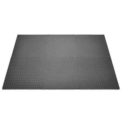 Sunny Health & Fitness Tri-Folding & Puzzle Exercise Mats – Extra Thick, Durable, Non-Slip, Water-Resistant Cushioning for Home Gym, Yoga, MMA, Gymnastics, Cardio, and Core Workouts - style: 6 FT x 4 FT