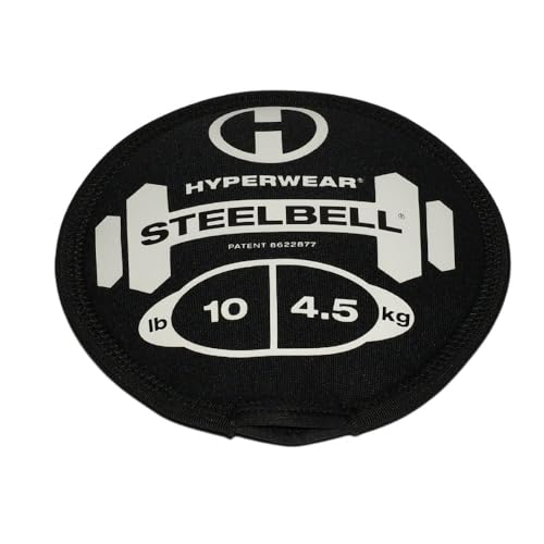 Hyperwear SteelBell - Hyper Flex 4-Way Stretch Neoprene, Patented No-Leak Slam Ball Kettlebell Strength Training - Sustainably Sourced USA Steel Shot - size: 10.0 Pounds