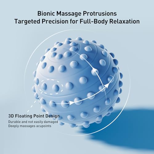 Spiky Massage Balls for Feet,4 Pcs 1.9'' Hard Lacrosse Ball Deep Tissue Recovery Tool,Trigger Point Ball for Myofascial Release & Trigger Point Therapy(Blue) - color: Blue