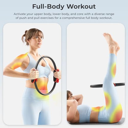 Sunny Health & Fitness 15” Pilates Ring, Resistance Circle for Toning
