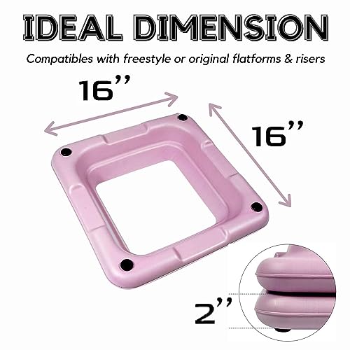 Yes4All 16"x16" Extra Adjustable Risers for Aerobic Exercise Workout Step Platform (Pair) - Not Included Aerobic Step Platform