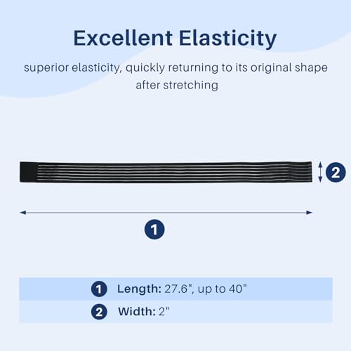 Comfytemp Ice Pack Strap, Stretchable, Reusable, 27.6 x 2 in, 1pc, Ice Belt Extender Strap, Elastic Hook and Loop Extension Strap Adds Length to Most Ice Packs, Multiple Uses