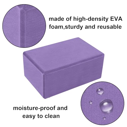Muka Yoga Blocks 4x6x9 Inch, High Density EVA Foam Yoga Brick for Meditation, Pilates