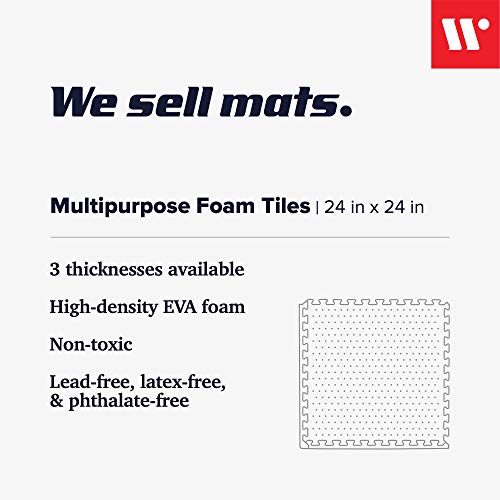 We Sell Mats 1/2-inch Multi-Purpose, Sky Blue, 16 Sq Ft (4 Tiles) - color: Sky Blue, style: 16 Square Feet (4 Tiles)