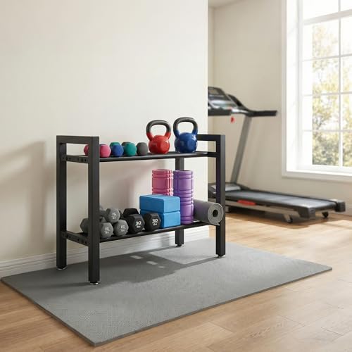 Dumbbell Rack, 2-Tier | 3-Tier Weight Rack for Home Gym, 300LB | 450LB Adjustable Dumbbell Rack Stand Only Weight Storage Rack Gym Organizer