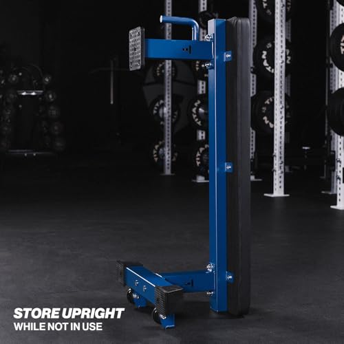 Titan Fitness Elite Series Single Post Flat Bench, Rated 1,000 LB, 2.5" Thick HeftyGrip Vinyl Pad, Dedicated Home Gym Competition Weightlifting & Strength Training Utility Bench - color: Navy