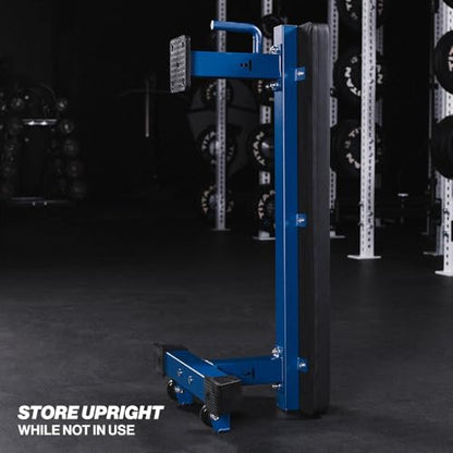 Titan Fitness Elite Series Single Post Flat Bench, Rated 1,000 LB, 2.5" Thick HeftyGrip Vinyl Pad, Dedicated Home Gym Competition Weightlifting & Strength Training Utility Bench - color: Navy