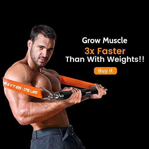 DASKING Resistance Band Bar Set for Home Gym, 500LB Total Resistance with Longer Bar & 4 Stackable Bands, Detachable for Full Body Workouts, Door Anchor, Exercise Guide - style: 98CM/38.5" Length -Black