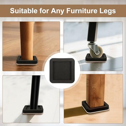 Upgraded Felt Furniture Sliders for Hardwood Floors - 8 PCS 4" Furniture Movers Sliders with Unique Groove Design, Easily Move Any Item While Protect The Floor - size: 4 inch 8 PCS (Upgrade)