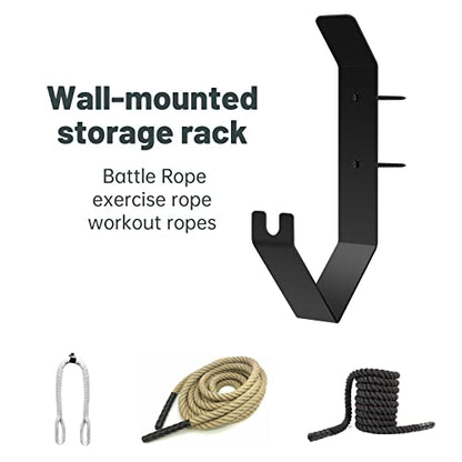 Rope Rack Organizer Battle Ropes Storage Hook Anchor Station Hanger Wall Mount Jump Rope Hanger for Exercise Rope Home Commercial Gym Hook Workout Storage Shelf Hose Hanger Holder kit