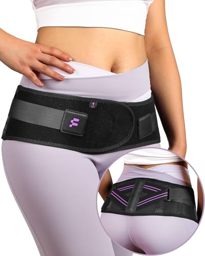 SI Belt for Women with Extra Support Stays, Sacroiliac Belt for SI Joints Pain Relief, Sciatic, Pelvic, Leg, Hip, Lower Back Pain, Hip Compression Wrap, Trochanteric Belt, 360°Anti-slip - size: Medium
