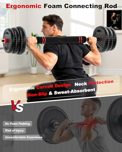 Adjustable Dumbbell set,20/30/45/70/90lbs Free Weight Set - style: 90LB(45LB Pairs)