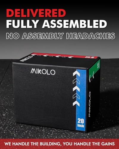 Mikolo 3-in-1 Foam Plyometric Box – Soft Jump Box with Solid Wood Core, High-Density Foam and Non-Slip Cover – No Assembly Required for Home Gym Workout - style: 16" x 14" x 12"