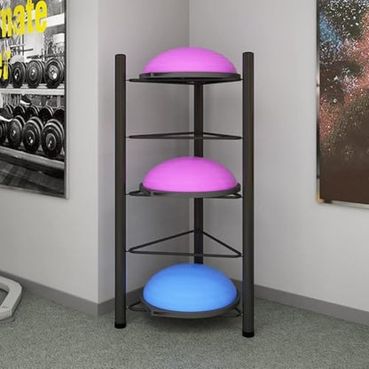 3/5/6/7 Tier Floor Stand Storage Organizer Exercise Half Balance Ball Storage Rack, Home Gym Workout Equipment for Bosu Slam Bowling Medicine Balls