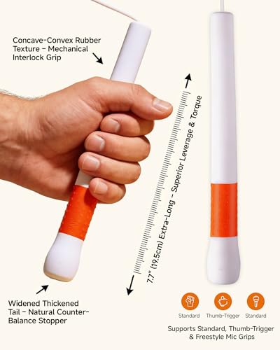 YUEDONG Ergonomic Jump Rope for Adults – Choose 3mm Steel Core (HIIT/Outdoor) or 4mm Nylon Core (Speed/Double Unders), Non-Slip 7.7” Handle, Quick Adjust Length for Home Gym Crossfit Cardio with Carry Bag