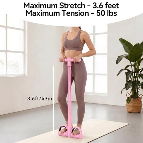 6 Tube Foot Resistance Bands with Handles, Workout Resistance Bands for Arms & Legs, Fitness Stretch Bands for Women Exercise & Yoga Full Body Workout