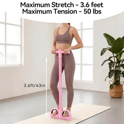 6 Tube Foot Resistance Bands with Handles, Workout Resistance Bands for Arms & Legs, Fitness Stretch Bands for Women Exercise & Yoga Full Body Workout