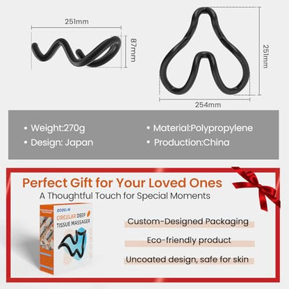 Trigger Point Massager for Shoulder Blades, Psoas & Hip Flexors | Firm deep-tissue pressure for shoulder blades, trapezius, upper back, hip flexors and glutes; manual body-weight control