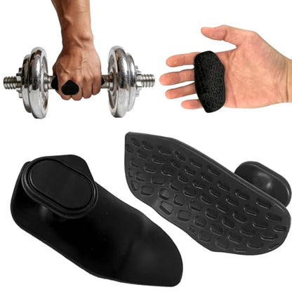 Silicone Gym Grips for Weight Lifting, Anti Slip Workout Grips for Women Men, Palm Protection Gym Hand Grips Alternative, Rubber Weightlifting Grips Pads for Barbell, Pull Up, Training