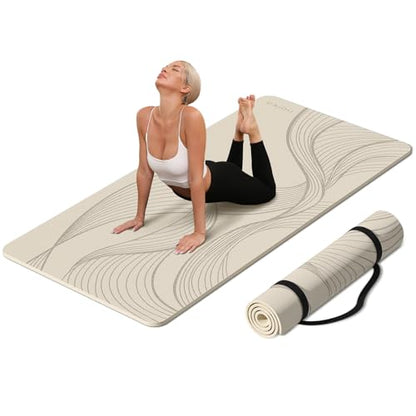 PAIDU Large Yoga Mat-72’x36’x0.4’ Extra Width ＆ Thick,Comfortable,Non-Slip Exercise Mat-Works Great on All Floor for Stretching,Yoga Studio,Gym or Home Workouts
