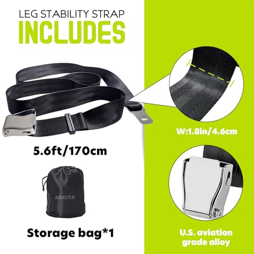 Nordic Hamstring Curl Strap, 6.5FT / 5.6FT Gym Seatbelt and Exercise Straps for Hamstring Stretch Strap & Mobilization Belt,Home Gym Women Men, Lifting Seatbelt Gym