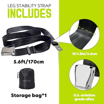 Nordic Hamstring Curl Strap, 6.5FT / 5.6FT Gym Seatbelt and Exercise Straps for Hamstring Stretch Strap & Mobilization Belt,Home Gym Women Men, Lifting Seatbelt Gym