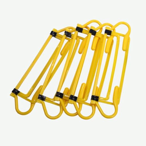 5 Pieces Agility Hurdles Speed Hurdles Obstacle Rack Field Training Set Adjustable Height Foldable PVC Material Suitable for Outdoor Indoor Agility Wo