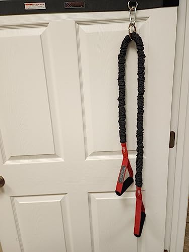 X-Over Door Anchor Strap for Resistance Bands - Home Workout Essentials - 3 Anchor Points for Muscle Isolation CrossOver Exercises - Body Conditioning - Portable & Nail-Free - Set of 2