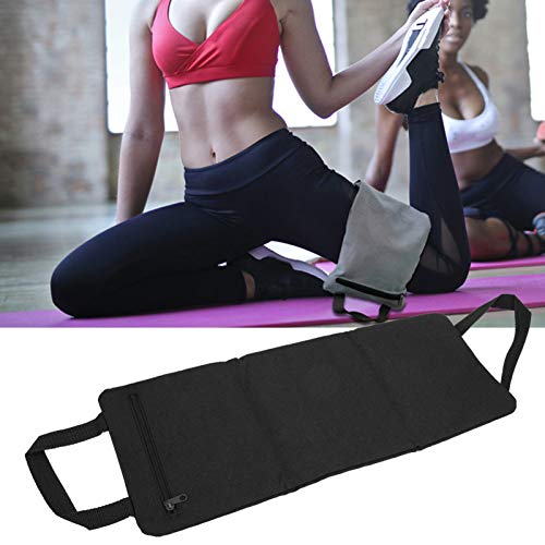Thin Arm Yoga Sandbag, Workout Freeweight Training Bag for Leg Slimming and Fitness, Adjustable Fill Weight Sandbag with Leakproof Inner Liner and Carry Handles for Home - color: Black