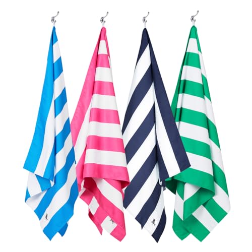 Dock & Bay Beach Towel - Quick Dry, Sand Free - Compact, Lightweight - 100% Recycled - Includes Bag - Cabana - Set G (4), Large (160x90cm, 63x35)
