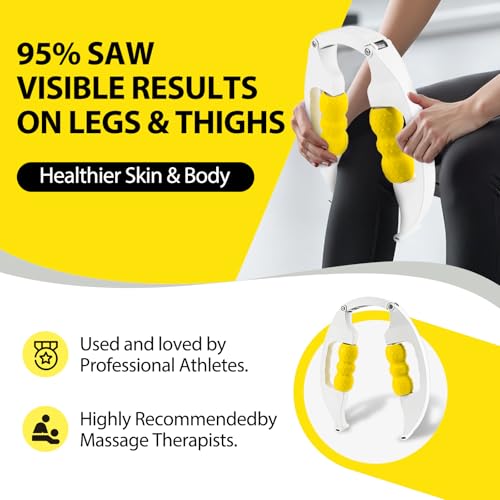 Massager Roller for Cellulite and Lymphatic Drainage,Deep Tissue Foam Roller Massage for Legs,Hands,Thighs,Calves,Muscle Pain Relief,Anti-Cellulite Massage Tool,Body Sculpting,Improves Circulation