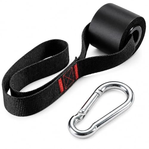 Door Anchor for Resistance Bands, Heavy-Duty Triple Stitching, Neoprene Padding, 2.2" Ball Head with Carabiner, Home Workout and Physical Therapy