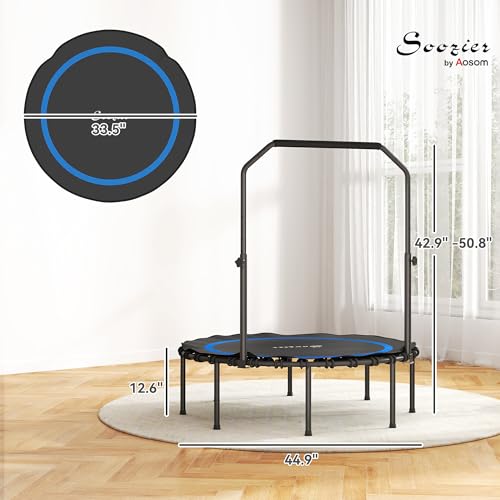 Soozier 45/48" Rebounder Trampoline for Adults 440lbs Mini Trampoline - color: Blue, size: 45"