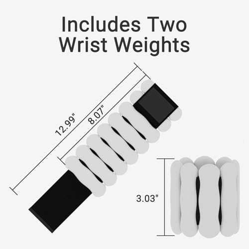 Ankle Weights Wrist Weight for Women Men, Set of 2, 1 lb/2 lb Each - color: Grey, size: 1lb each weight (2lbs Pair)